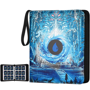 Card Binder for MTG Cards  enhanced 9 Pocket Card Binder for Trading Cards  720 Double Sided Pocket Collector Card Album for Standard Cards Card Collection Folder for YGO/PTCG/Game Cards (Blue Print)