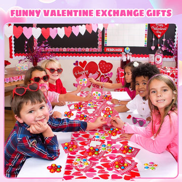 Scione 24 Pack Valentine'S Gifts Cards For Kids With Fidget Spinners, Valentine Classroom Pop Bubble Fidget Toys Party Favors, School Classmates Prizes Exchange Gifts Bulk Goodie Bag Fillers