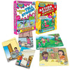Brainy Bug Resources Audio-Enabled Flashcards | Story Sequences & Action Words In Sentences | Audio In Hindi, English, Punjabi, 