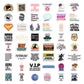Bulbacraft Psychology Stickers (100Pcs), Funny Vinyl Decals For Laptop, Therapy Gifts, Psychologist Stickers For Women & Men, Wa