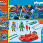 Playmobil Kitesurfer Rescue Set with Speedboat, One Size, Colourful, Model 70144, Plastic