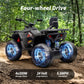 Hikiddo Kids Atv 4 Wheeler, 24V 4Wd Electric Atv Ride On Toy For Big Kid W/ 2-Seater, 4X200W Motor, 5.6Mph Max Speed - Pink