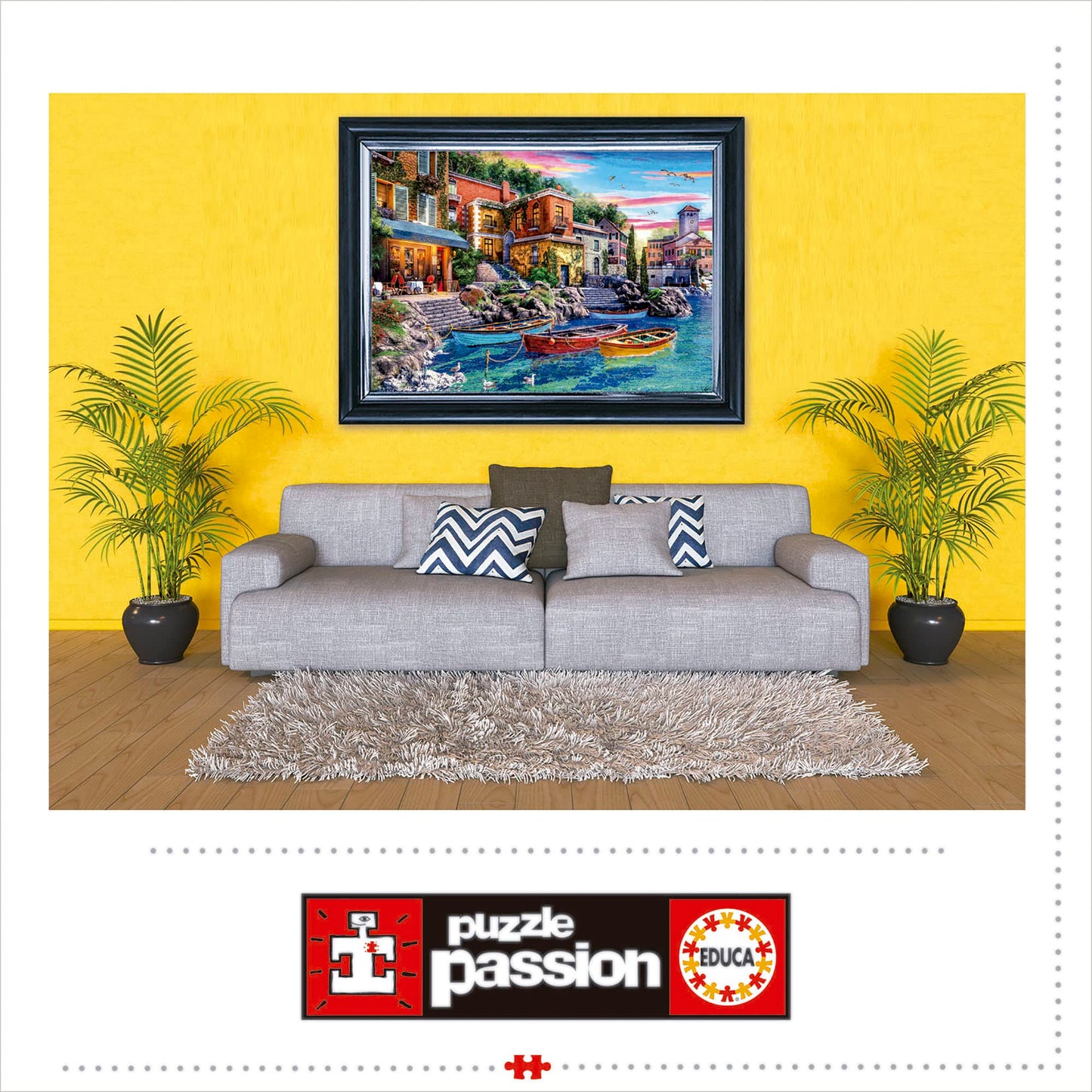 Educa 3000 Piece Jigsaw Puzzle - Sunset in Como - Cardboard - 47.25" x 33.5" - Ages 14+ - Model 19052 - Multicolor