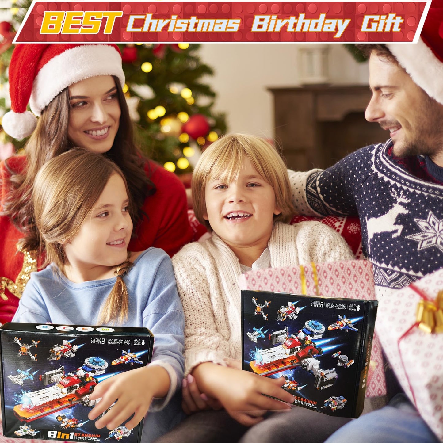 Ambdes Stem Space Toys For 6 7 8 9 10 11 12 Year Old Boys, 8-In-1 Starship Warship Building Sets, Best Christmas Birthday Gifts