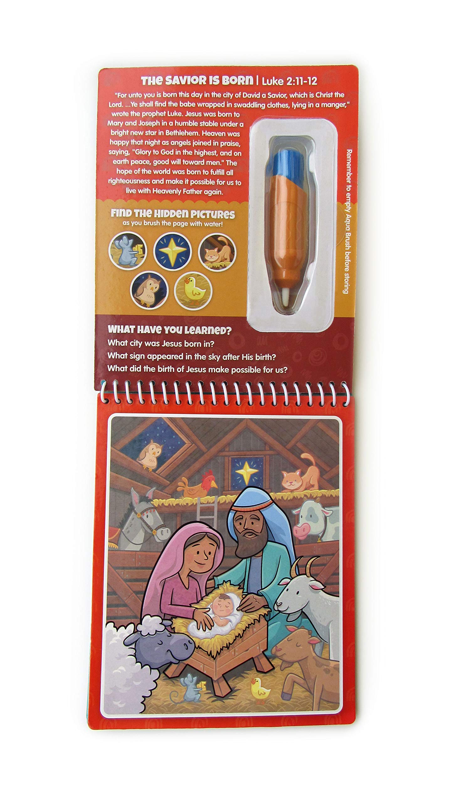 Kangatoys Water Reveal Coloring Scripture Book For Kids Ages 3+. New Testament Bible Stories: Preschool, Elementary, Primary, Ch