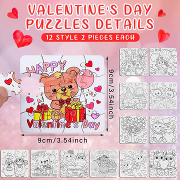 Realspring 24 Pack Color Your Own Jigsaw Puzzles For Kids Coloring Puzzles Diy Paper Jigsaw Party Favors Gifts Exchange Classroo
