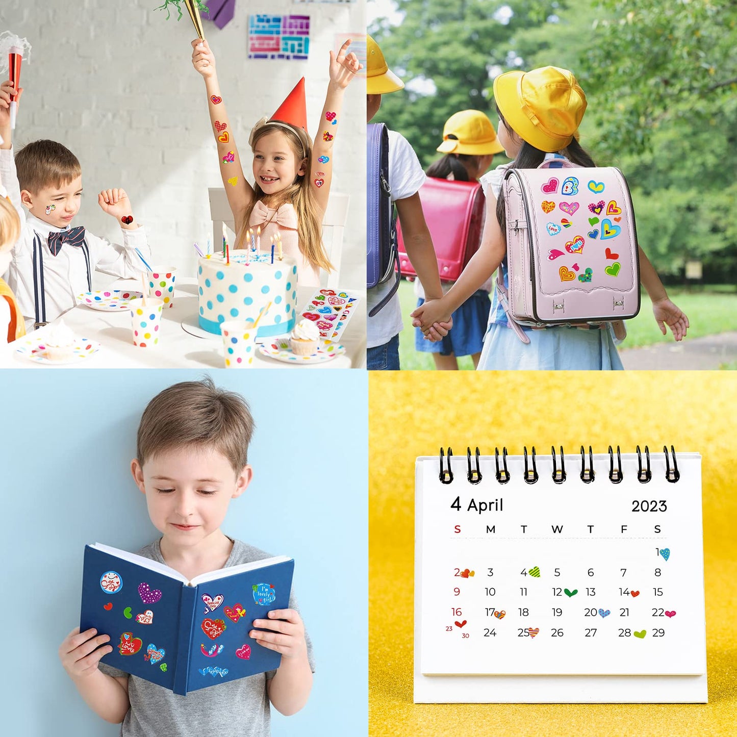 24 Sheets(350+) Heart 3D Puffy Stickers For Toddlers Kids, Bulk Preschool Sticker Sheets For Reward, Craft, Scrapbooking