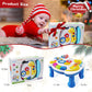 Juejiazkiy Music Baby Activity Center Toy 12-18 Months Activity Table Baby Toys 6 To 12 Months Early Learning 8 9 10 12 Month Old Toddlers Christmas Birthday Gifts For 1 2 3 Year Old Infant Kids