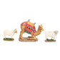 Three Kings Gifts Kneeling Camel And Two Awassi Sheep - For 10 Inch Real Life Nativity