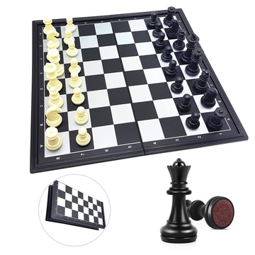 Lexibook Chessman® Classic, Magnetic And Foldable Chess Game, 32 Pieces, Family Board Game, Black/Grey, Cgm320