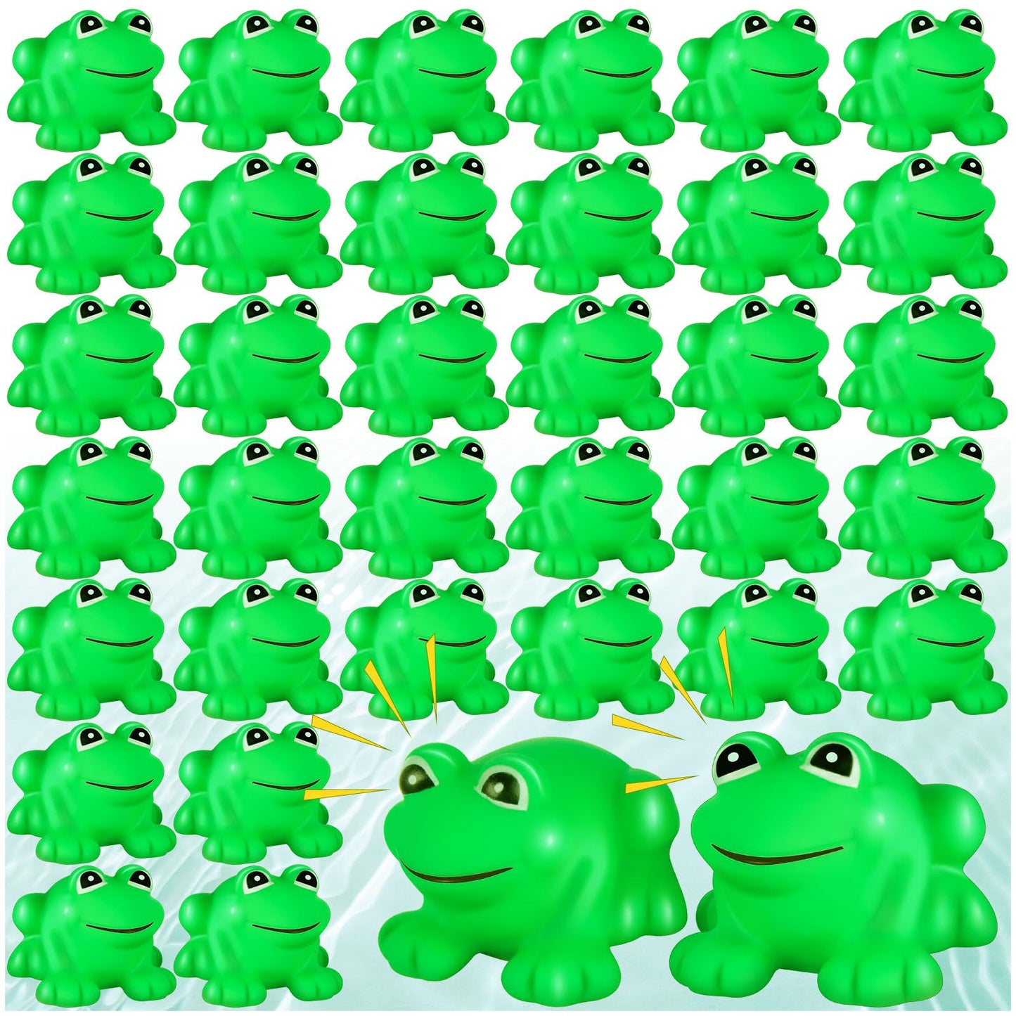 Mgztthw 18 Pcs Rubber Frogs For Kids, Cute Floating Squeaky Frog Bath Toy Mini Plastic Frogs For Cake Decoration Classroom Carni