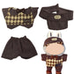 SILFGRLF Handcrafted Crochet Clothes Set for 17cm Labubu Doll  3-Piece Knitted Outfit with Accessories (RC29)
