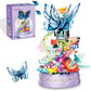 Flower Bouquet Building Kit With Led Light, 630 Pcs Butterfly Flowers Mini Bricks Building Blocks Sets Botanical Collection Deco