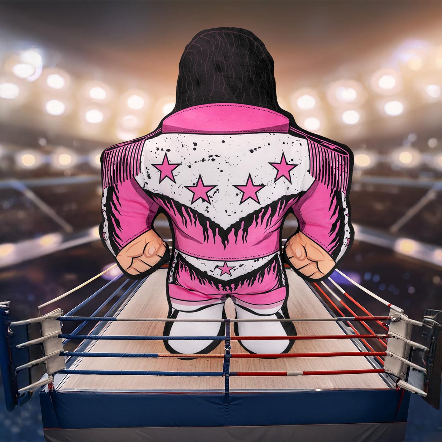 Bleacher Creatures WWE Bret Hart Plush Toy - 24" Soft Crystal Velboa Polyester Buddy, Bret Hart Model B2-WWE-BHA