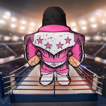 Bleacher Creatures WWE Bret Hart Plush Toy - 24" Soft Crystal Velboa Polyester Buddy, Bret Hart Model B2-WWE-BHA