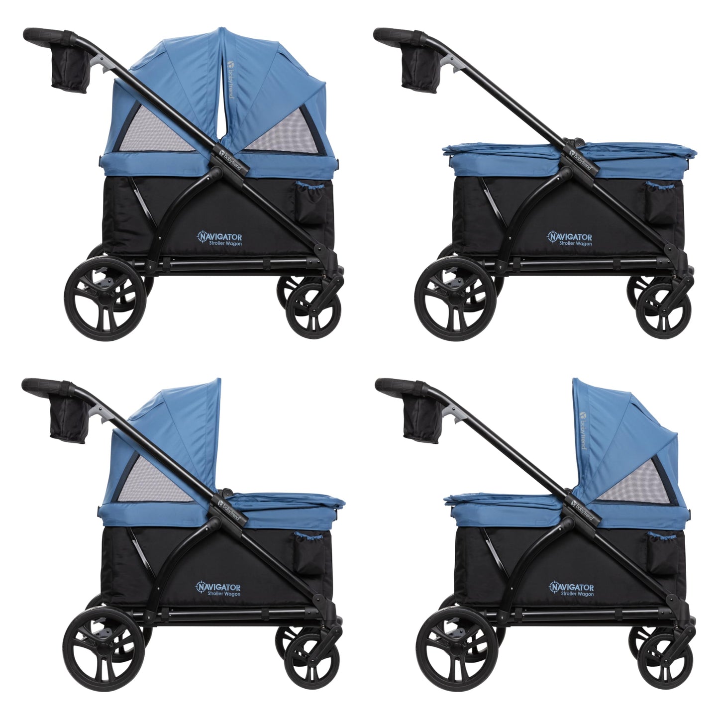 Baby Trend Navigator 2-In-1 Stroller Wagon, Dash Blue