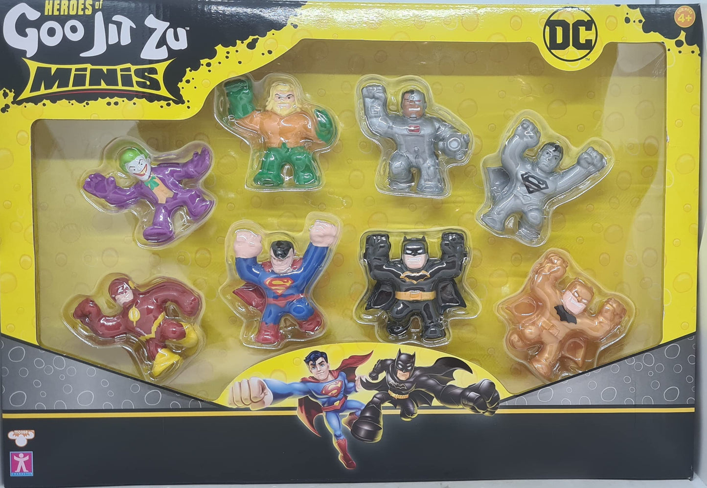 Heroes of Goo Jit Zu DC Minis S1 8-Pack, Black, 28x40x4 cm, Model 41334, Goo Material