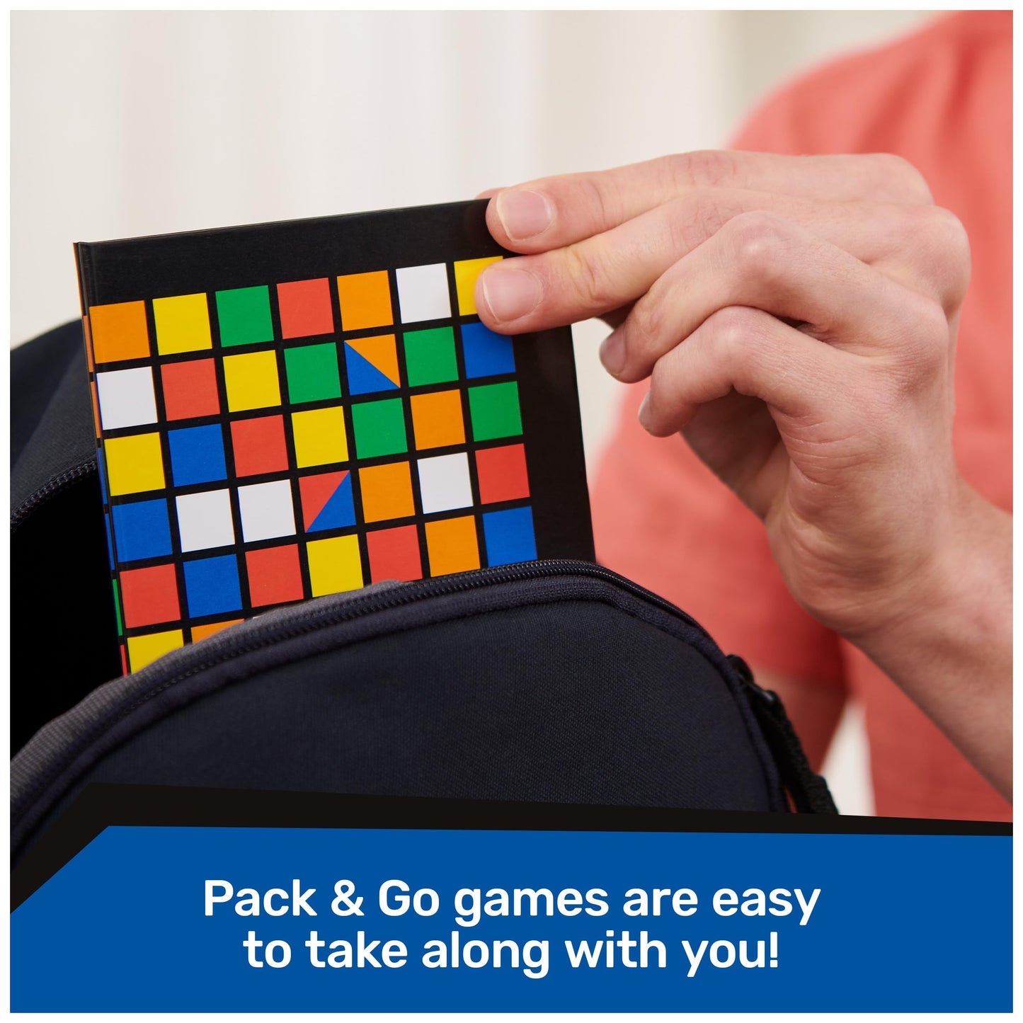 Rubik's Capture Travel-Sized Two-Player Puzzle Game - Fast-Paced Fidget Toy for Ages 8+, Model 6064558, Paper Material