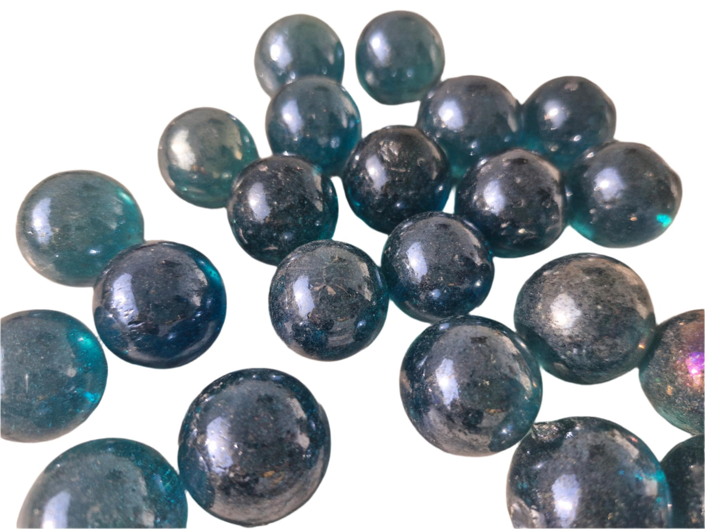 Daayra Unlimited Big Sized Glass Marbles (Steel Blue)