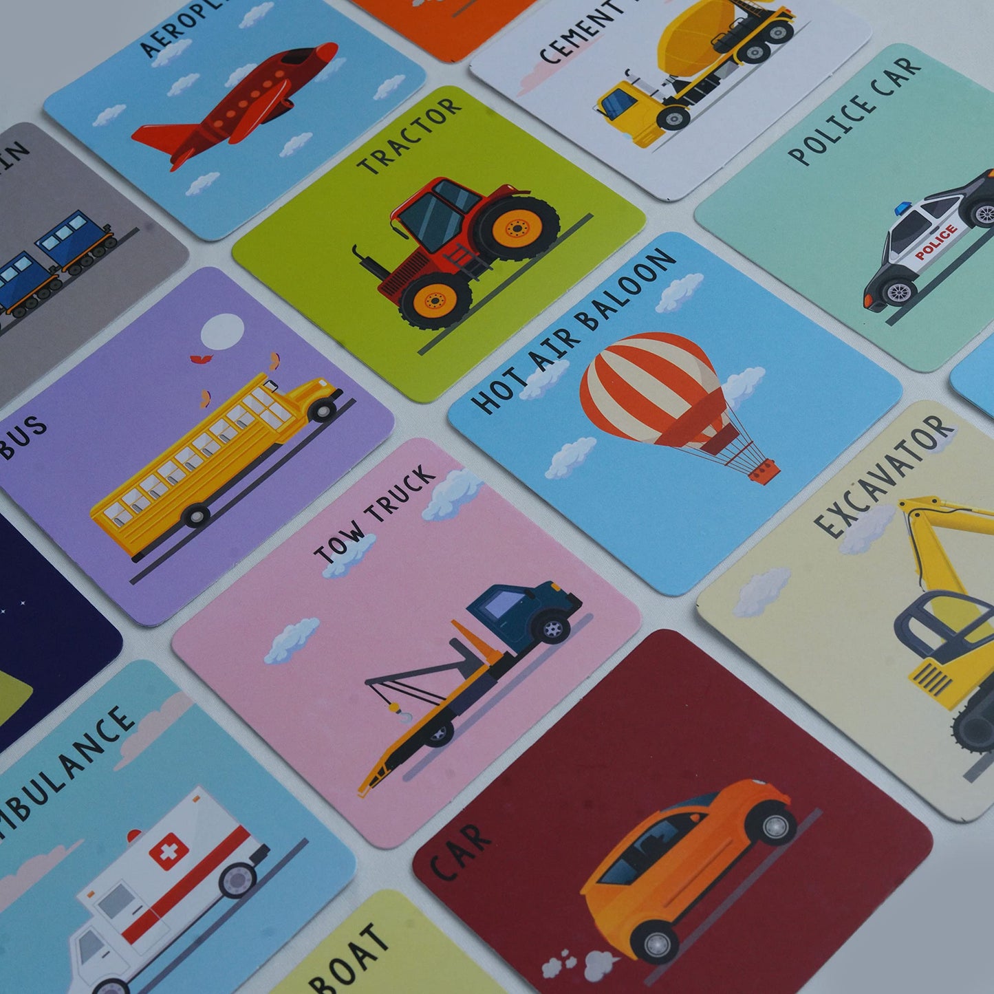 SavvySak Concentration | 36 Cards | Match UP The Vehicles | Age 3+ Years | Memory Cards Game | Educational