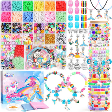 ZOOI Bracelet Making Kit for Girls, Arts and Crafts for Kids Girls Ages 8-12, Girls Toys Age 6-8, Friendship Charm Bracelet Maki