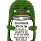 Positive Dill Pickle Crochet Small Emotional Pickle Doll Support Gift - Inspirational Christmas Crochet Cucumber, Handmade Pickl