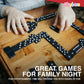 Playbees Mini Wooden Dominoes Set - 12 Pack - Classic Double Six Domino Game In A Wooden Case - Educational Board Games & Activi