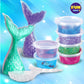Summer Gift Mermaid Slime Kit For Girls, Funkidz Shimmer Slime Making Kit For Kids Age 8-12 Diy Soft Glitter Glossy Metallic Slime Toy