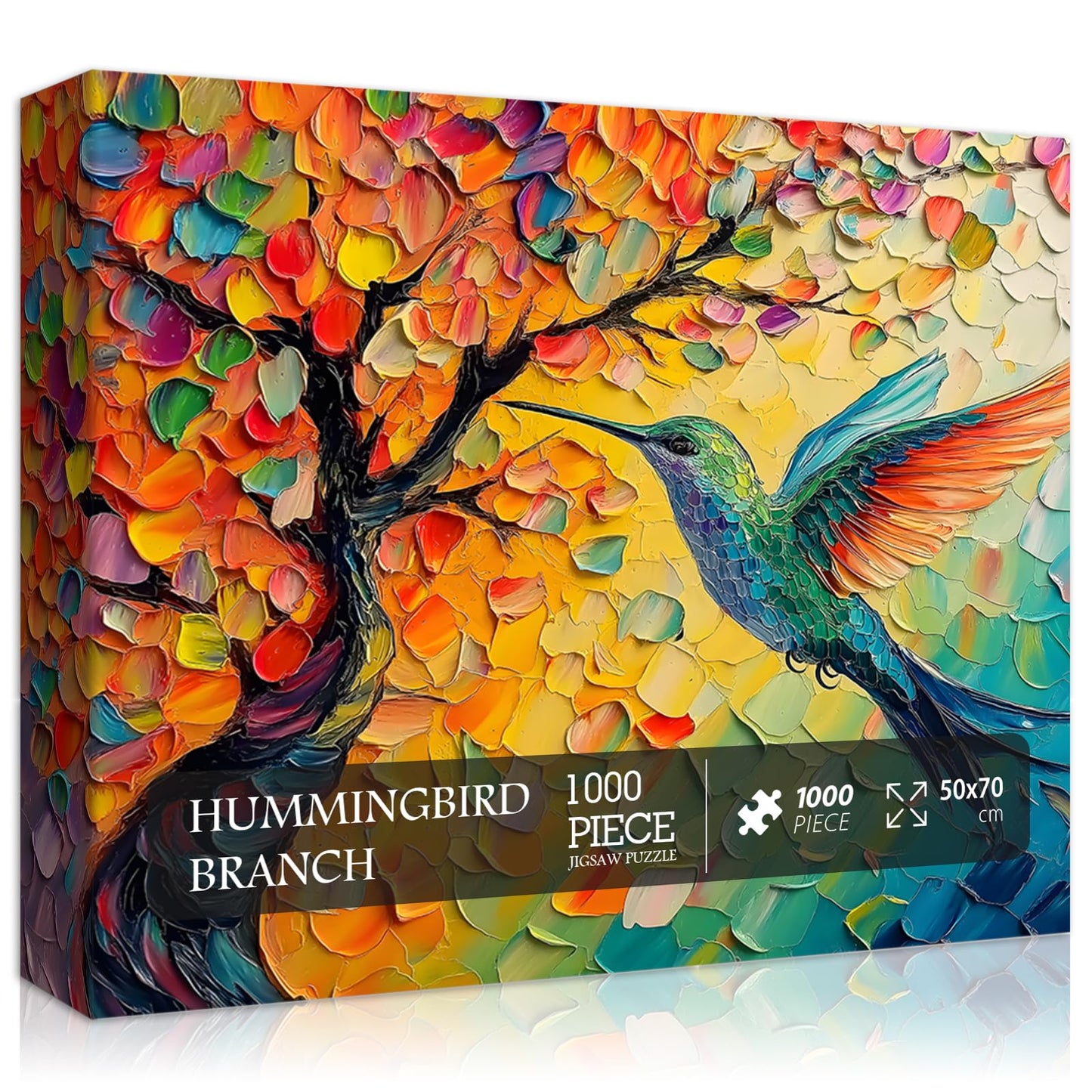 Pickforu Hummingbird Puzzles For Adults 1000 Pieces, Nature Colorful Tree Of Life Puzzle Impossible, Hummingbird Spring Jigsaw P