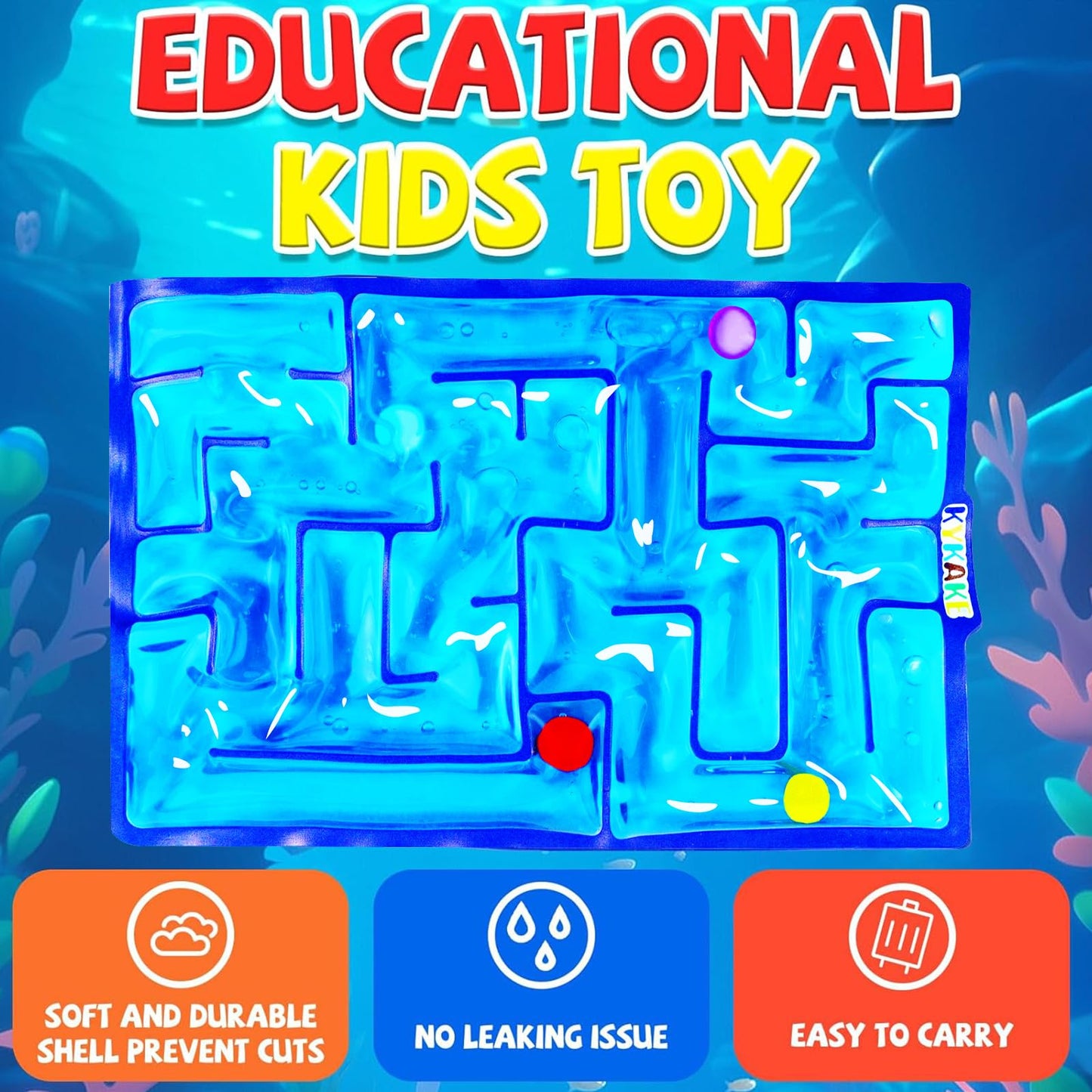 Sensory Maze Fidget, Sensory Toys Fidget Marble Maze Gel Filled Squishy Toys For Kids And Adults With Autism Stress Anxiety Reli
