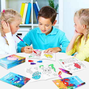 24 Pcs Under The Sea Mini Coloring Books Ocean Animals Party Favors Drawing Book Bulk For Kids Ocean Fish Birthday Party Mermaid