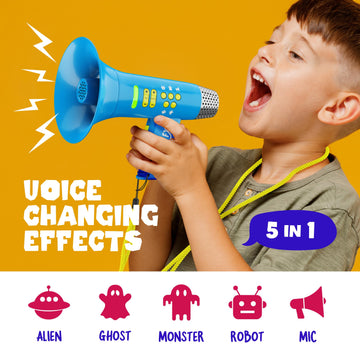 Voice Changer For Kids - Easter Gifts - Voice Changing Device For Boys & Girls Ages 3-8+ Olds - Birthday Gifts For 3, 4, 5, 7, 8 Year Old Boy - Cool Outdoor Toys Gift Ideas For Kid, Toddler