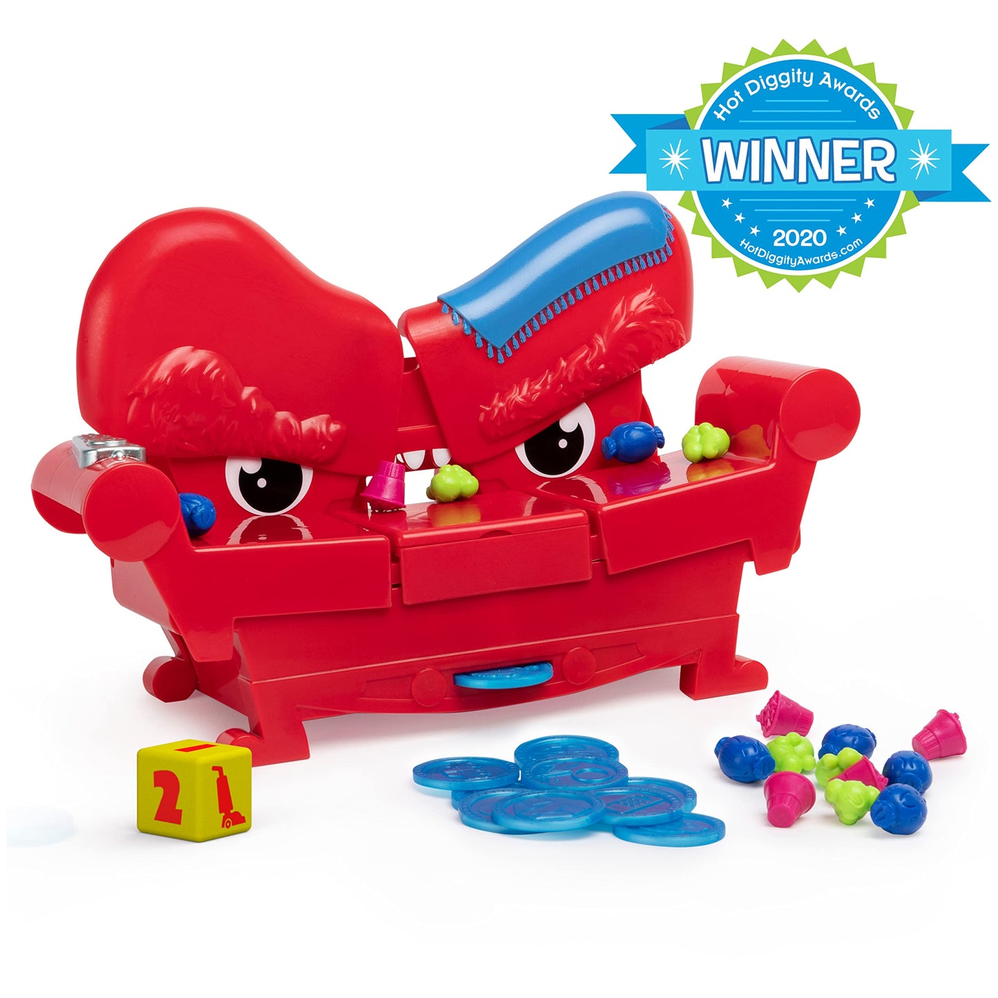 Spin Master Games Grouch Couch Board Game - Fun Family Game with Sounds, Ages 5+, Plastic, Model 6058522