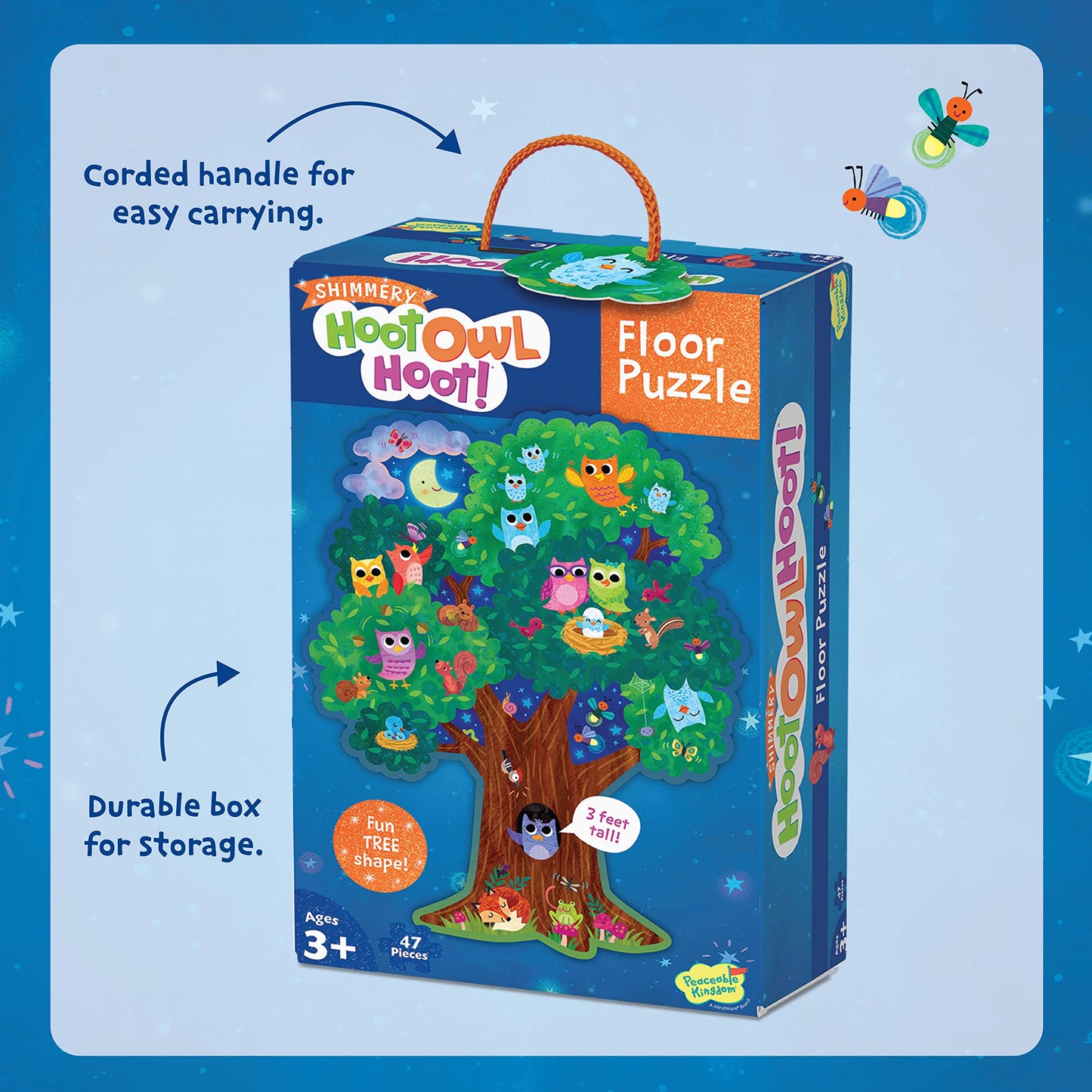 Peaceable Kingdom Hoot Owl Hoot Floor Puzzle – Giant Floor Puzzle For Kids Ages 5 & Up – Great For Classrooms