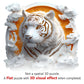Wooden Puzzle for mature-themeds-3D Visual Effect Paper Tiger Wooden Puzzle Unique Shape Advanced Wooden Jigsaw Puzzle for mature-themed  Best Birthday Gifts Halloween Challenge Craft (L-13.4 * 13.4in-300pcs)