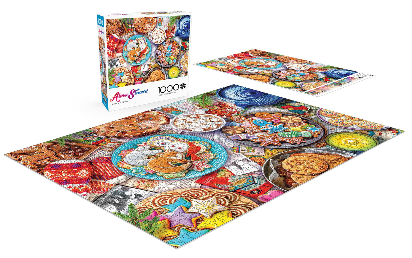 Buffalo Games - Aimee Stewart - Cookies And Cocoa - 1000 Piece Jigsaw Puzzle For Adults Challenging Puzzle Perfect For Game Nights - 1000 Piece Finished Size Is 26.75 X 19.75, Large