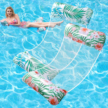 Pool Floats Adult - 2 Pack Pool Floats, Inflatable Pool Hammock Float, 4-In-1 Pool Hammock For Adults, Adult Pool Float
