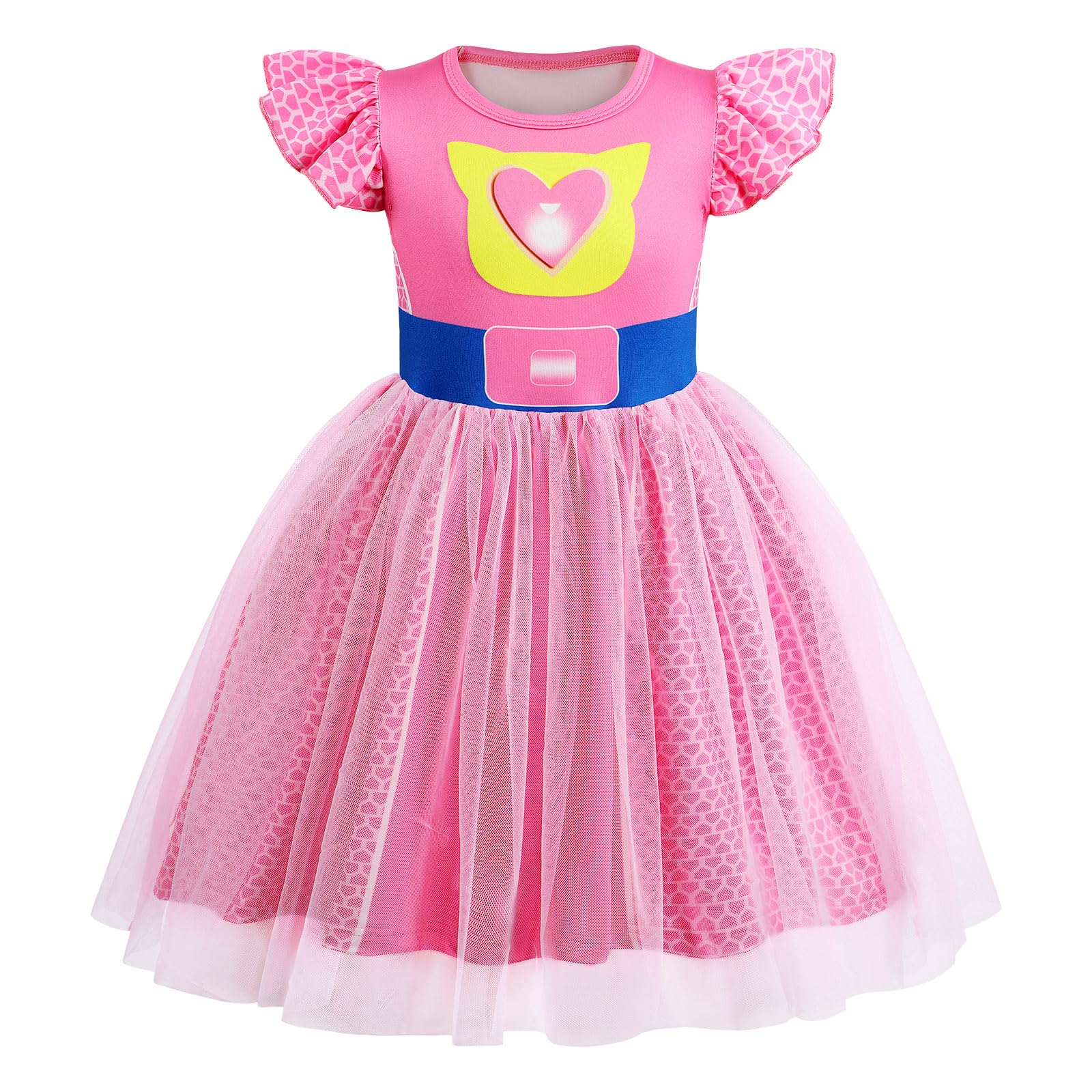 Marendyee Kitties Dress For Girls Costume Halloween Cosplay Tulle Mesh Dresses