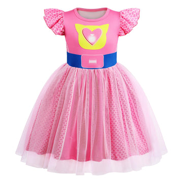 Marendyee Kitties Dress For Girls Costume Halloween Cosplay Tulle Mesh Dresses