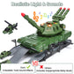 Tank Toys for 3 4 5 6 7 8 Year Old Boys - Army Toys Tank with 6PCS Alloy Die-Cast Army Vehicles, Kids Military Tank with Light,