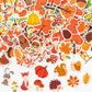 JULBEAR 300 Pieces Fall Foam Stickers, Thanksgiving Maple Leaves Self Adhesive Puffy Scrapbook Stickers for Kids Autumn Party Fa