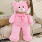 Tezituor Giant Pink Teddy Bear 5 Feet, Soft 59' Big Bear Stuffed Animal Life Size Plush Bear Toy Valentine'S Christmas Birthday Gift For Girlfriend Kids