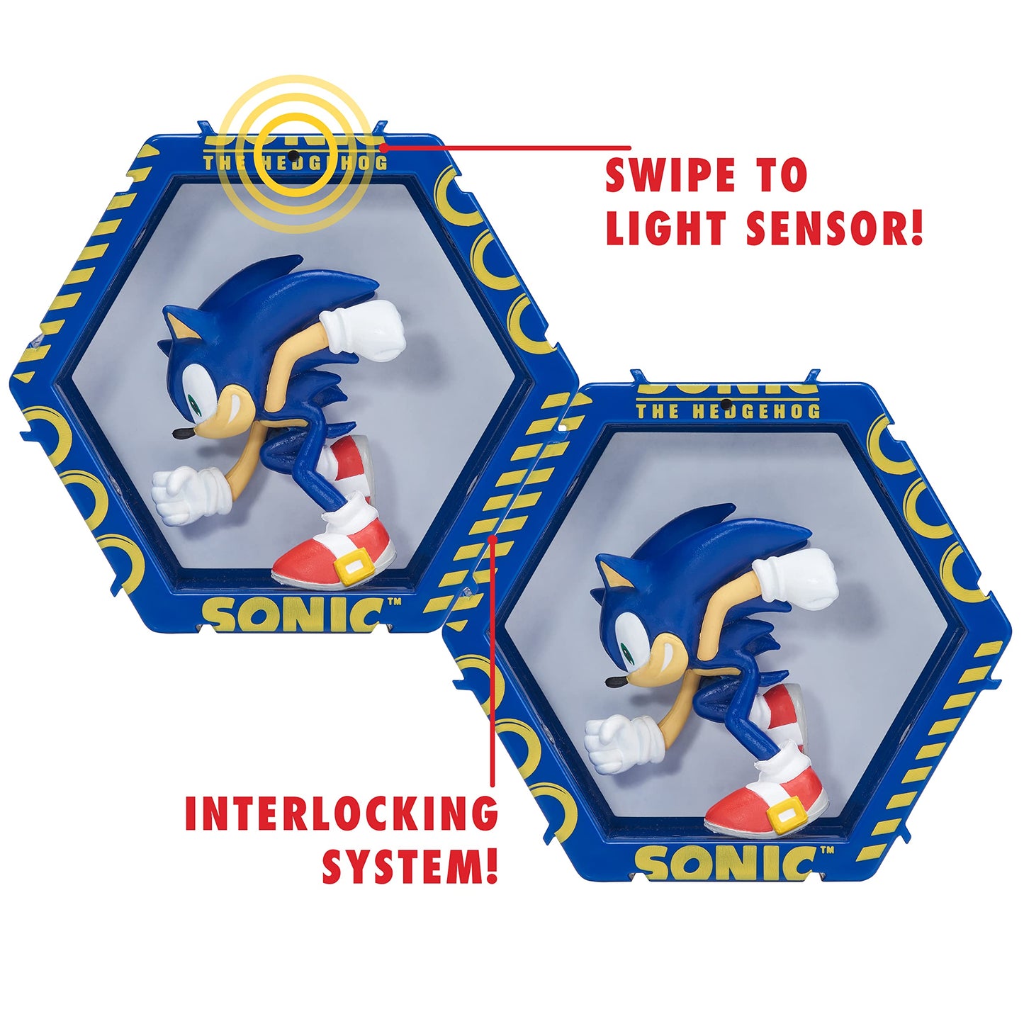 WOW! PODS Sonic The Hedgehog Light-Up Bobble-Head Figure, Blue, 1 Pack, Official Sega Merchandise for Ages 5+