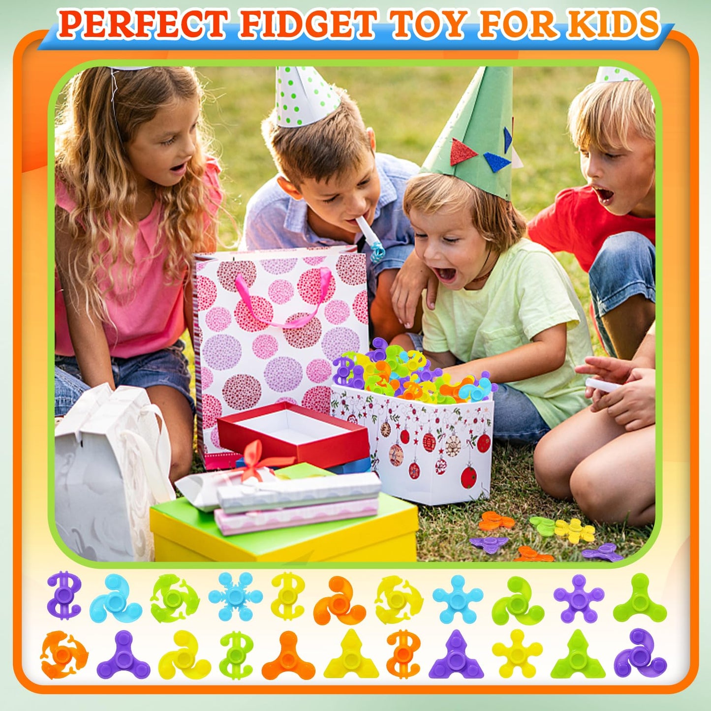 Scione 50 Pcs Mini Fidget Spinners Bulk, Fidget Spinner Toys Party Favors For Kids Adults Teens, Return Gifts, Easter Day Gifts For Kids, Party Games, Classroom Rewards Treasure Box Toys