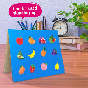 PENGFULL Foldable,Freestanding Felt Flannel Board for Toddlers,26 * 16in,Double-Sided,Learning Board for Preschool Classroom,Mul