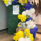 Blue Balloon, Blue And Yellow Balloons Set, 50Pcs 12 Inch Royal Blue Yellow White Balloons Confetti Blue Yellow Latex Balloons F