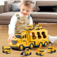 JUKUDAHU Truck Toys for 3 4 5 6 Years Old Boys, Toddler Car Toys for Toddler Boys Ages 3-5, Construction Toys Car Carrier Vehicl