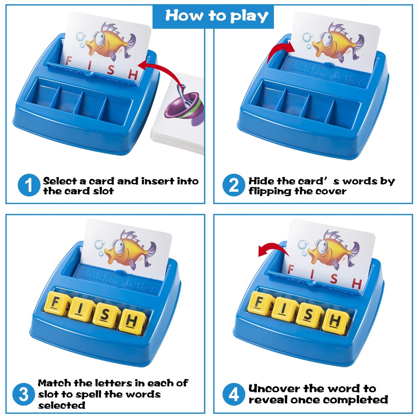 Learning Games For Kids Ages 3-8, Matching Letter Game For Kids Toys Ages 3-8 Educational Toys For 3-8 Year Olds Boys Girls Alph