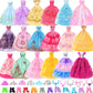 Barwa 10 Pcs Dresses With 17 Accessories Handmade Doll Clothes And Accessories Wedding Gowns Party Dresses For 11.5 Inch Dolls