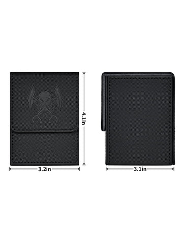 Zlca Card Deck Box For Mtg Yugioh Tcg, Card Storage Box With Dividers Holds 100+ Sleeved Cards, Premium Card Deck Case Compatible With Ccg Trading Cards (Black,Cthulhu)